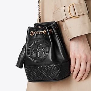 GUC Tory Burch Fleming Mini Bucket Bag w/ gift box